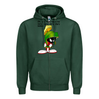 Sports Green marvin the martian looney toons Zipper Hoodie - artisFamous