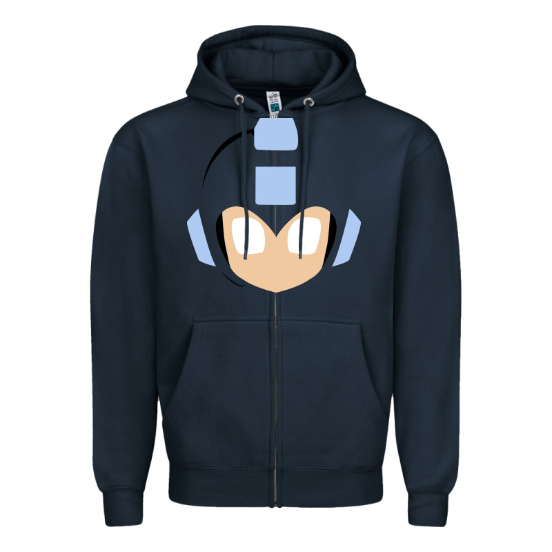 Mega Man Retro Video Game Face Zipper Hoodie by artisFamous | Teevron