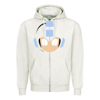 Oatmeal Heather mega man retro video game face Zipper Hoodie - artisFamous