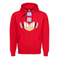 Red mega man retro video game face Zipper Hoodie - artisFamous