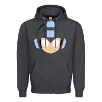 Smoke mega man retro video game face Zipper Hoodie - artisFamous