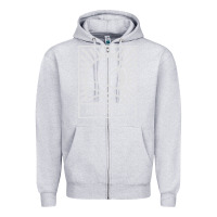 Heather Grey cosmonaut – retro soviet space race Zipper Hoodie - artisFamous