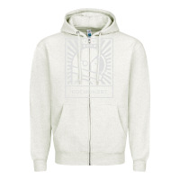 Oatmeal Heather cosmonaut – retro soviet space race Zipper Hoodie - artisFamous