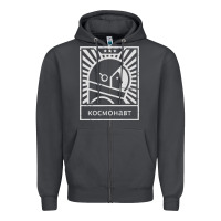 Smoke cosmonaut – retro soviet space race Zipper Hoodie - artisFamous