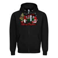 Black merry christmas gnome caravan Zipper Hoodie - JahusDesignShop