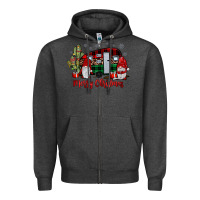 Charcoal Heather merry christmas gnome caravan Zipper Hoodie - JahusDesignShop