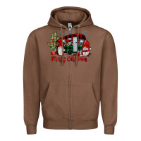 Chestnut merry christmas gnome caravan Zipper Hoodie - JahusDesignShop