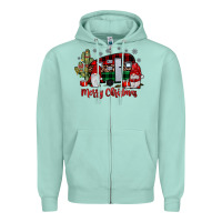 Merry Christmas Gnome Caravan Zipper Hoodie | Teevron