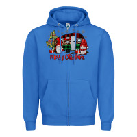 True Royal merry christmas gnome caravan Zipper Hoodie - JahusDesignShop