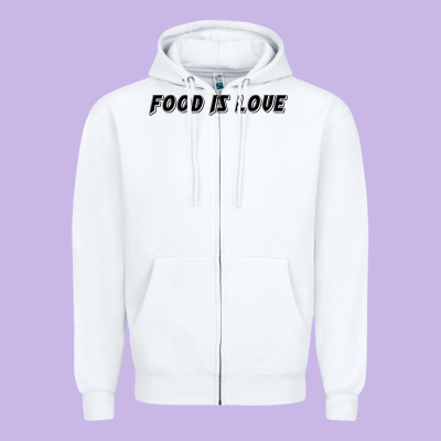 Food Is Love Zipper Hoodie Designed By Artisfamous