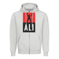 Dove Grey ali the legend Zipper Hoodie - artisFamous
