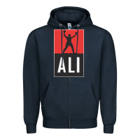 Navy ali the legend Zipper Hoodie - artisFamous