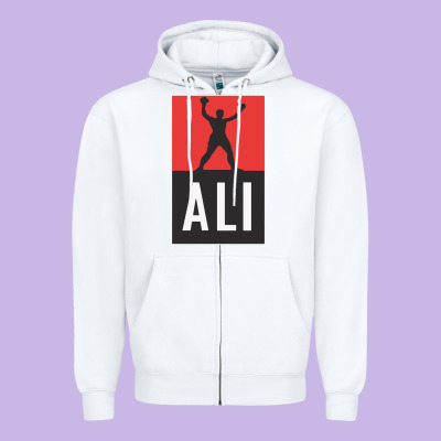 Ali The Legend Zipper Hoodie Designed By Artisfamous