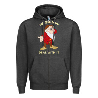 Charcoal Heather santa grumpy Zipper Hoodie - artisFamous