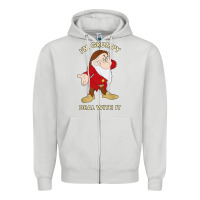Dove Grey santa grumpy Zipper Hoodie - artisFamous