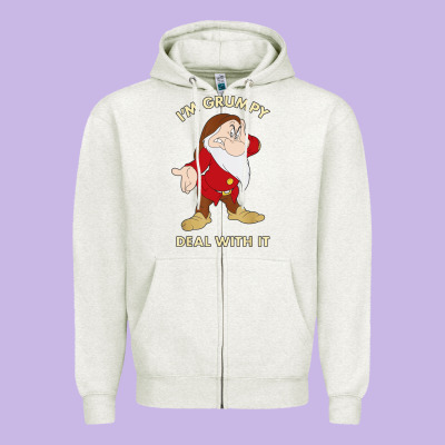 Santa Grumpy Zipper Hoodie Designed By Artisfamous