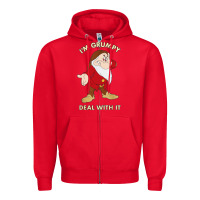 Red santa grumpy Zipper Hoodie - artisFamous