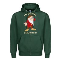 Sports Green santa grumpy Zipper Hoodie - artisFamous