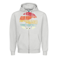 Dove Grey cat retro vintage style Zipper Hoodie - artisFamous