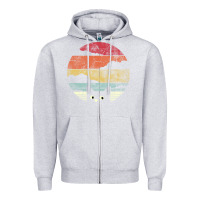 Heather Grey cat retro vintage style Zipper Hoodie - artisFamous