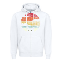 White cat retro vintage style Zipper Hoodie - artisFamous