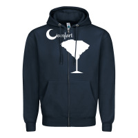 Navy southern comfort Zipper Hoodie - artisFamous