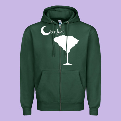 Southern Comfort Zipper Hoodie Designed By Artisfamous