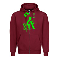 Burgundy stab movie Zipper Hoodie - artisFamous