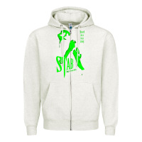 Oatmeal Heather stab movie Zipper Hoodie - artisFamous