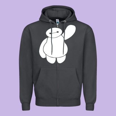 Baymax Big Hero 6 Zipper Hoodie Designed By Artisfamous