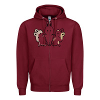 Burgundy bunnys Zipper Hoodie - artisFamous
