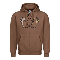 Chestnut bunnys Zipper Hoodie - artisFamous