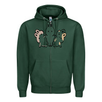 Sports Green bunnys Zipper Hoodie - artisFamous