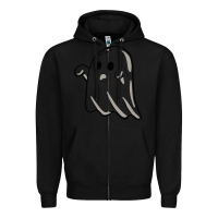 Black ghost Zipper Hoodie - artisFamous