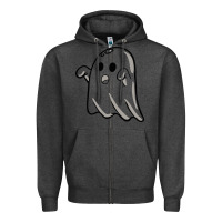 Charcoal Heather ghost Zipper Hoodie - artisFamous