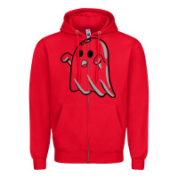 Red ghost Zipper Hoodie - artisFamous