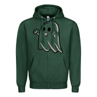 Sports Green ghost Zipper Hoodie - artisFamous