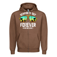 Chestnut school out forever retired teacher retro summer Zipper Hoodie - artisFamous