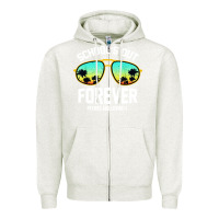 Oatmeal Heather school out forever retired teacher retro summer Zipper Hoodie - artisFamous