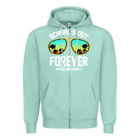 Seafoam school out forever retired teacher retro summer Zipper Hoodie - artisFamous