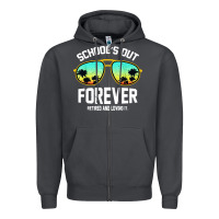 Smoke school out forever retired teacher retro summer Zipper Hoodie - artisFamous
