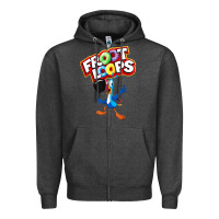 Charcoal Heather froot loops toucan sam Zipper Hoodie - artisFamous