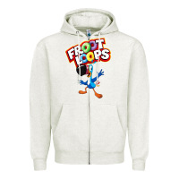 Oatmeal Heather froot loops toucan sam Zipper Hoodie - artisFamous