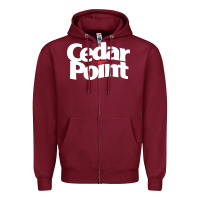 Burgundy cedar point Zipper Hoodie - artisFamous