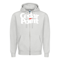 Dove Grey cedar point Zipper Hoodie - artisFamous