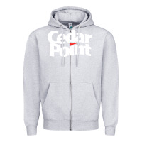 Heather Grey cedar point Zipper Hoodie - artisFamous