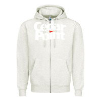 Oatmeal Heather cedar point Zipper Hoodie - artisFamous