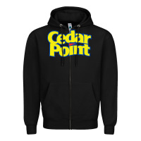 Black cedar point Zipper Hoodie - artisFamous