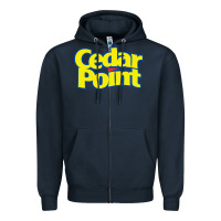 Navy cedar point Zipper Hoodie - artisFamous