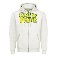 Oatmeal Heather cedar point Zipper Hoodie - artisFamous